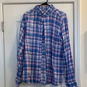 Vineyard Vines Blue and Pink Checkered Shirt